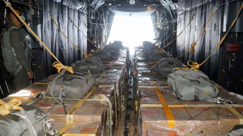 Gazze Şeridi’ne havadan toplam 25 yardım operasyonu gerçekleştirildi