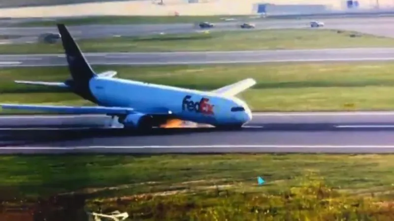 İstanbul Havalimanı’nda Fedex Havayolları’na ait kargo uçağı kazasının meydana geldiği pist uçuşlara kapatıldı