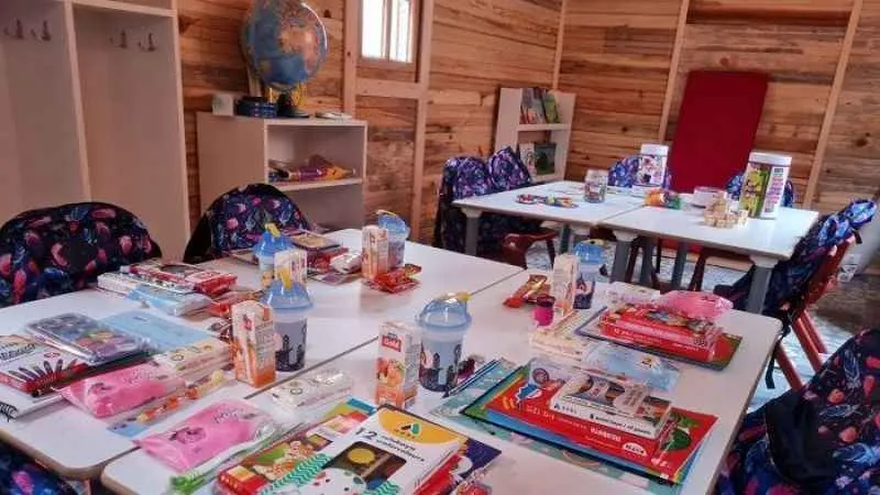 Deprem bölgesine ahşap sınıflar gönderildi