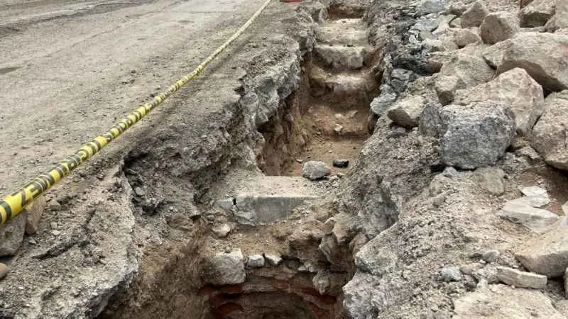 Doğalgaz için kazdılar tarihi kalıntılar çıktı