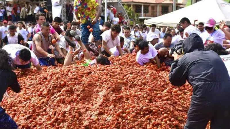 Domates festivalinde 40 ton domates kullanıldı