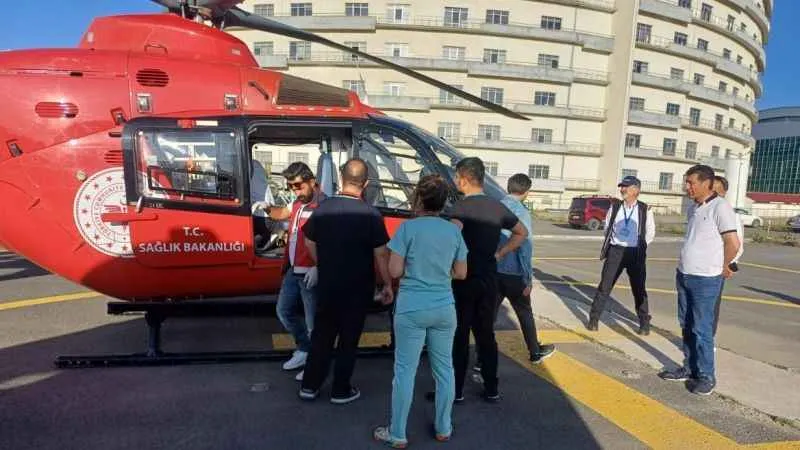 Yeni doğan bebek için ambulans helikopter