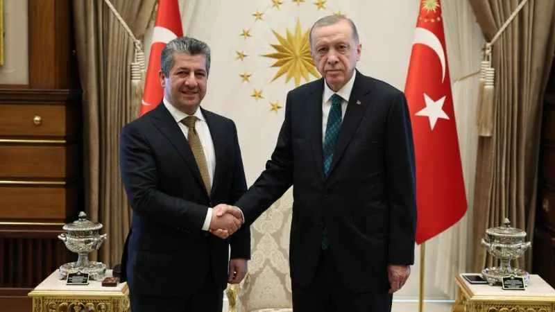 Cumhurbaşkanı Erdoğan, IKBY Başbakanı Mesrur Barzani'yi kabul etti