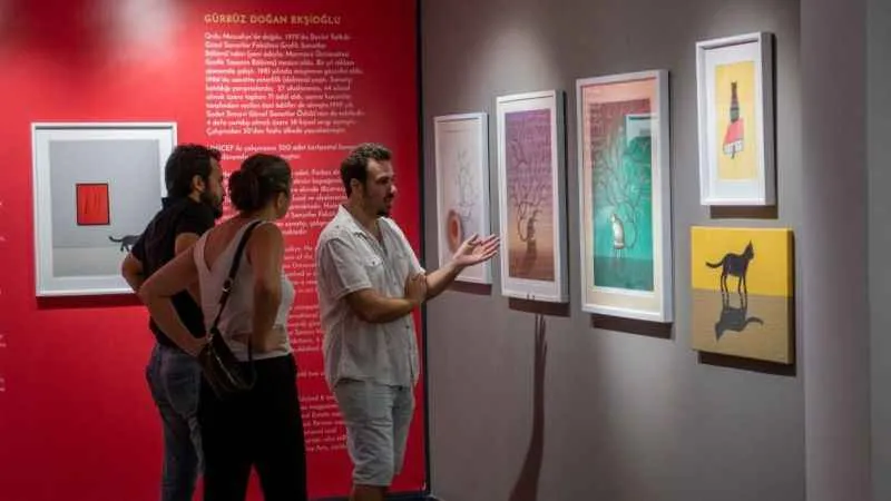 Kuşadası'nda 'Benim Kedilerim' Sergisi