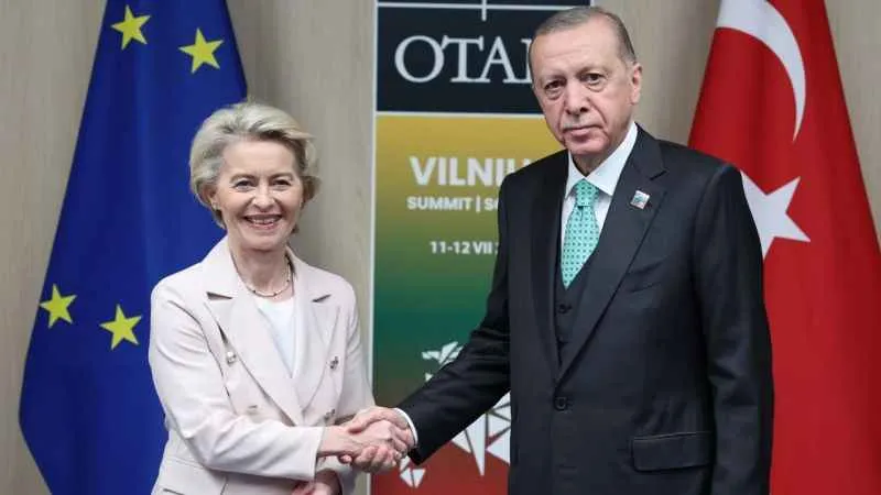 Cumhurbaşkanı Erdoğan, AB Komisyonu Başkanı Leyen'i kabul etti