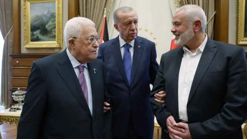 Cumhurbaşkanı Erdoğan, Filistin Devlet Başkanı Abbas ve Heniyye ile görüştü