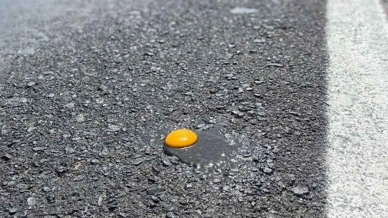Mazgal ve asfaltta yumurta pişirdiler