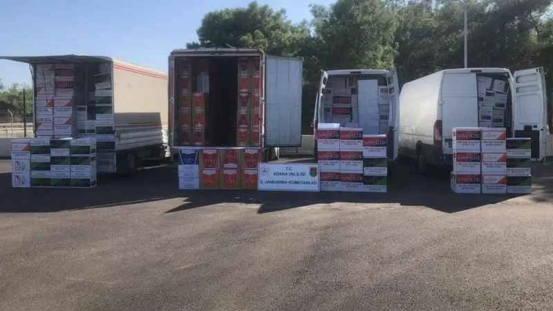 Adana’da 1,5 milyon TL'lik makaron ele geçirildi