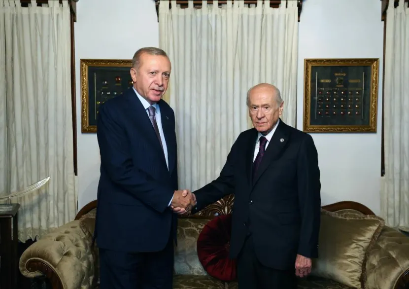 Cumhurbaşkanı Erdoğan ile Bahçeli 40 dakika görüştü