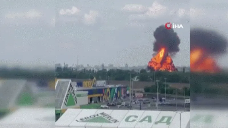 Rusya’nın Voronej Kentindeki Akaryakıt Deposunda Patlama