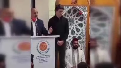 İsrail destekçisi Kanada Başbakanı Trudeau'ya camide tepki