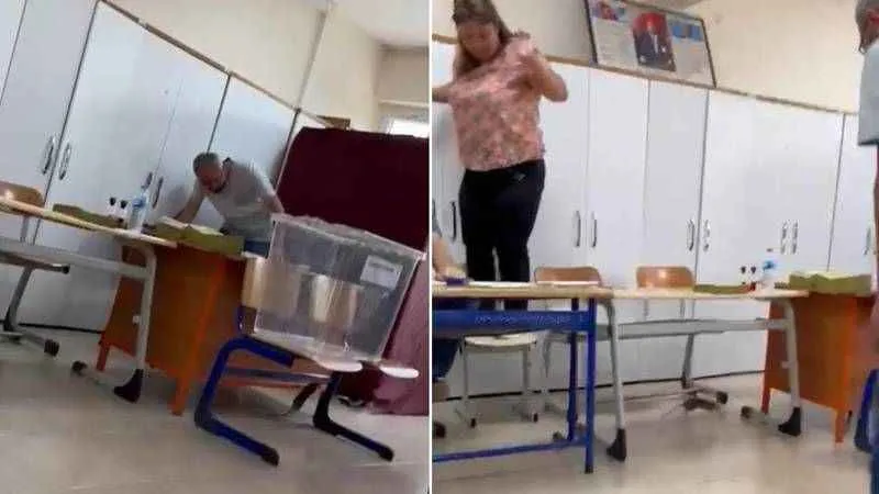 Seçmenler ve sandık görevlileri fare kovaladı