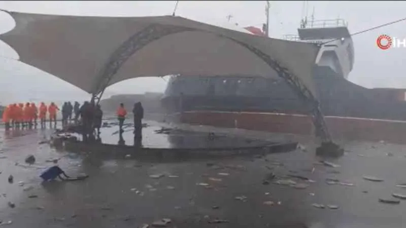 Zonguldak'ta gemi karaya oturdu, mürettebat tahliye ediliyor