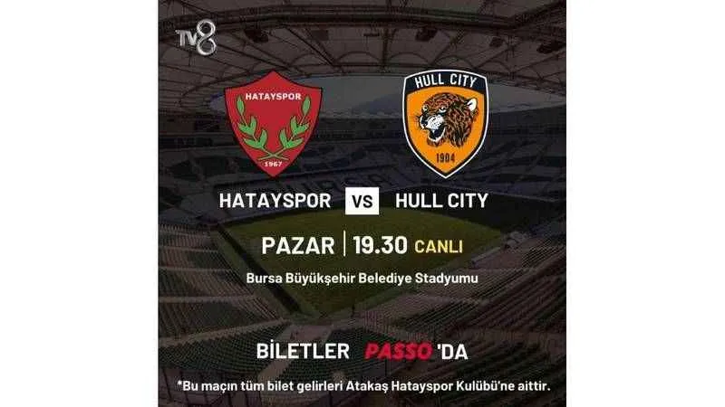 Hatayspor - Hull City maçı TV8'de