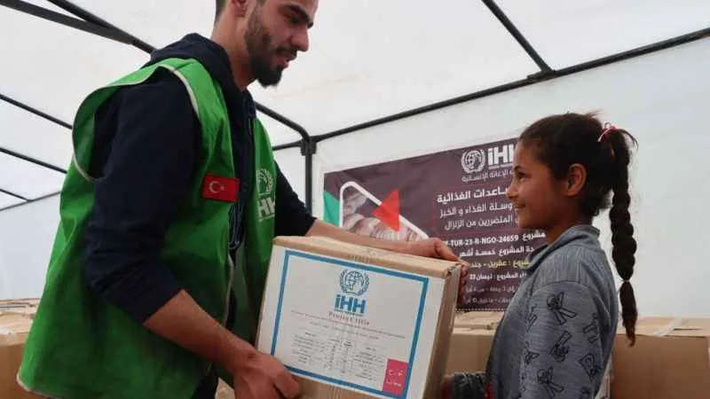 İHH ve BM’den Suriye’deki depremzede ailelere gıda desteği 