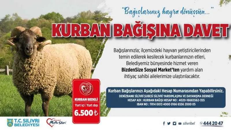 Silivri Belediyesi’nden kurban bağışı kampanyası
