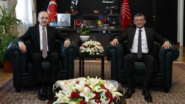 TBMM Başkanı Numan Kurtulmuş'tan Özgür Özel'e ziyaret