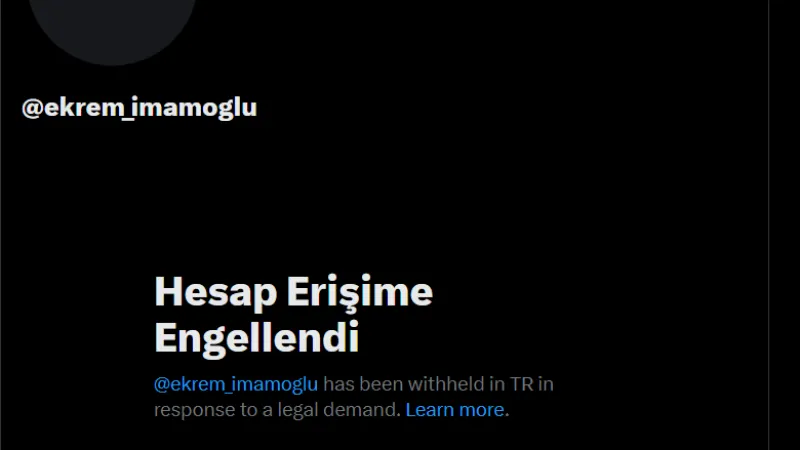 Ekrem İmamoğlu’nun sosyal medya hesabına erişim engeli kararı