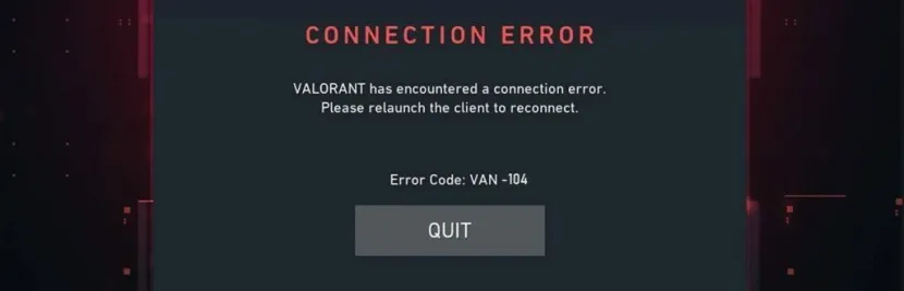 Valorant VAN -104 hatası nedir nasıl çözülür?